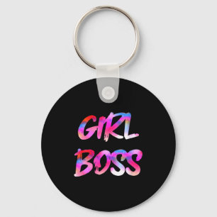 Womens Girl Boss V-neck Key Ring