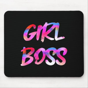 Womens Girl Boss V-neck Mouse Mat