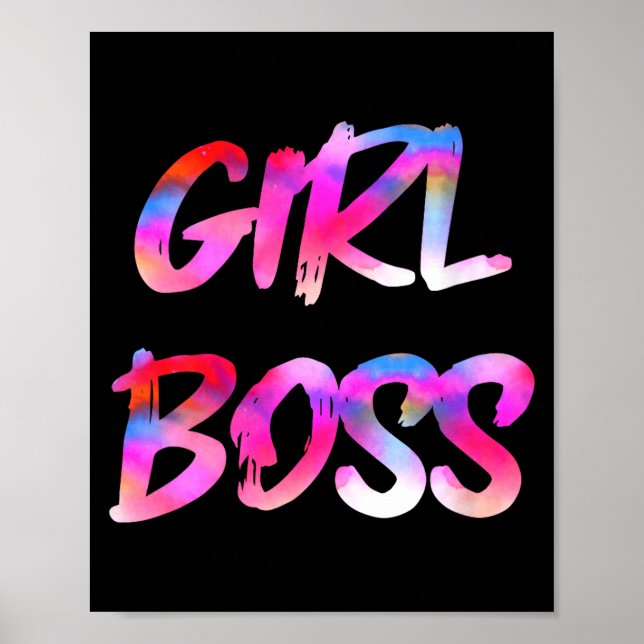 Womens Girl Boss V-neck  Poster (Front)