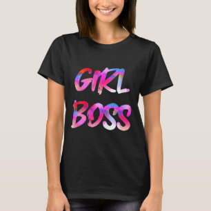 Womens Girl Boss V-neck T-Shirt