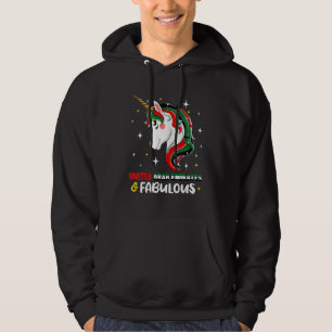 Womens Girl United Arab Emirates Flag Unicorn Wome Hoodie