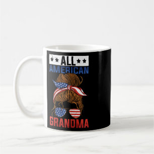 Womens Girls All American Grandma 4th Of July Coffee Mug