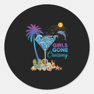 Womens Girls Gone Cruising Trip 2026 Cruise Bestie Classic Round Sticker