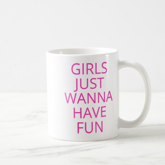 Womens Girls Just W Have Fun V-neck  Coffee Mug (Right)