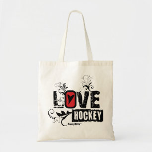 Women's Girls Love Hockey Swirl Tote Bag