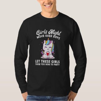 Womens Girls Night Move Over Boys Pub Hop Partying T-Shirt