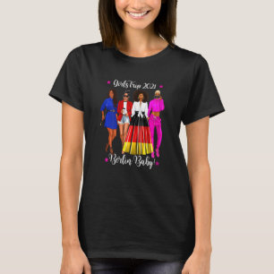 Womens Girls Trip Berlin Baby Holiday Afro Woman H T-Shirt