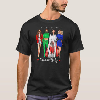 Womens Girls Trip Canada Vacation Woman Bacherolet T-Shirt