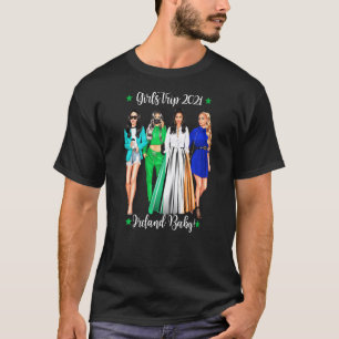 Womens Girls Trip Ireland Vacation Cute Woman Hen T-Shirt