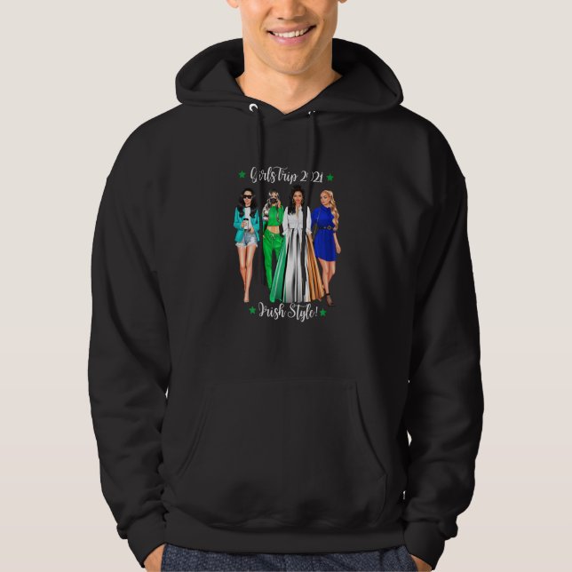 Womens Girls Trip Irish Vacation Woman Hen Do Holi Hoodie (Front)