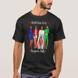 Womens Girls Trip Niagara Falls Vacation Black Wom T-Shirt