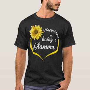 Womens Glamma Gift Happiness Is Being A Glamma T-Shirt
