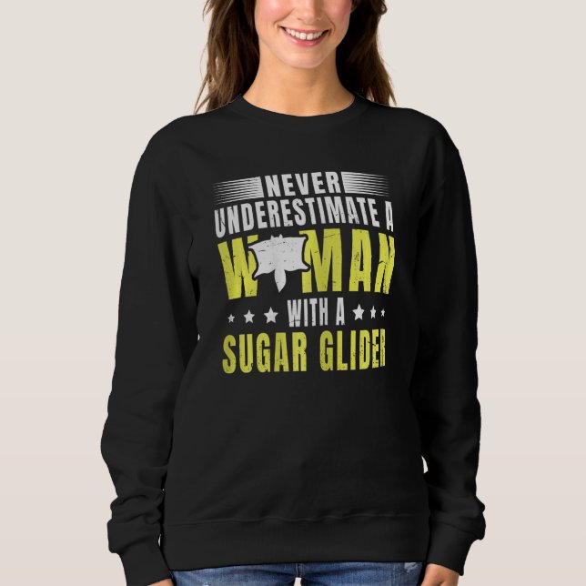 Womens Gliding Animals Australia For A Sugar Glide Sweatshirt (Front)