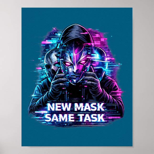 Women's Glitch Persona Affirmation _ New Mask Same Poster (Front)