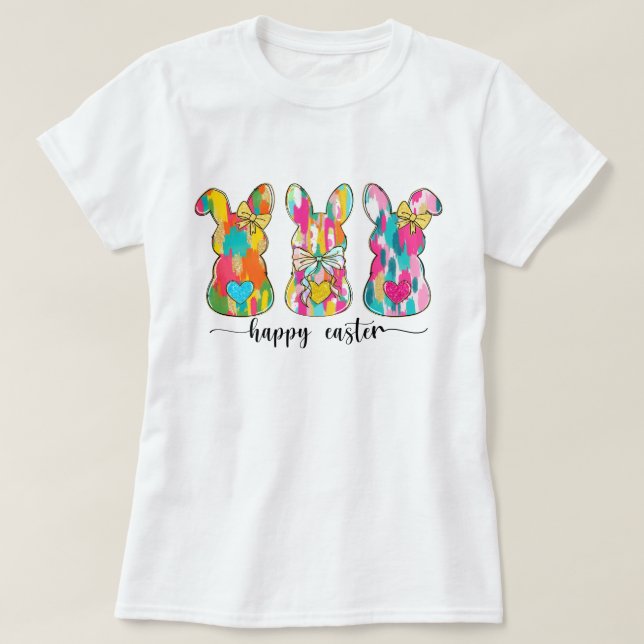 Womens Glitter Easter Bunny T-Shirt (Design Front)