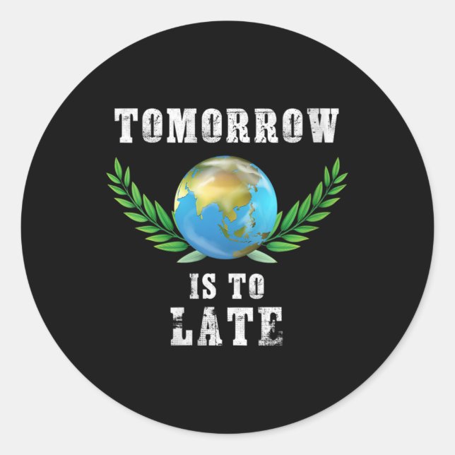Womens Global Warming, Environmental Protection, Classic Round Sticker (Front)