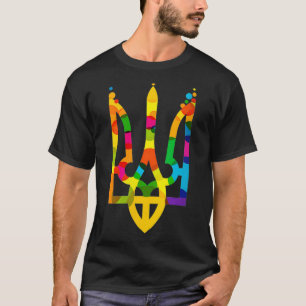 Womens Glory to Ukraine Trident Cyrillic Colour Uk T-Shirt