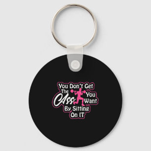 Womens Glutes Workout Day Insrational Motivational Key Ring