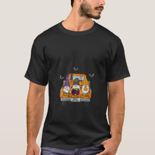 Womens Gnome Witch Halloween Pumpkin Autumn Fall H T-Shirt