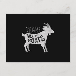 Womens Goat Gifts For Goat Lovers Funny Announcement Postcard