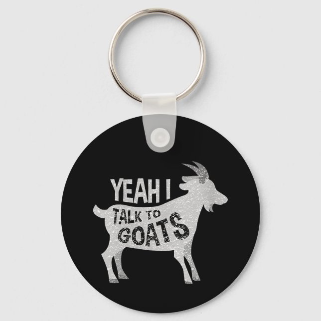 Womens Goat Lovers Goat Joke Gift Key Ring (Front)