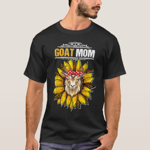 Womens Goat Mom Sunflower Farm Animal Funny Goat G T-Shirt