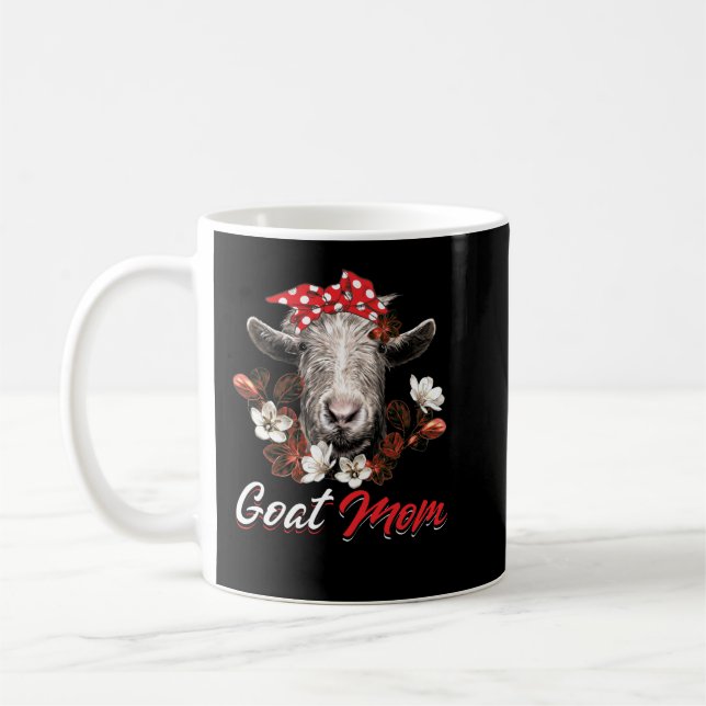 Womens Goat mum tshirt goat lovers farmers gifts f Coffee Mug (Left)