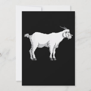 Womens Goat Wearing Medical Face Mask Funny Goat Holiday Card