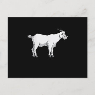Womens Goat Wearing Medical Face Mask Funny Goat Invitation Postcard