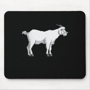Womens Goat Wearing Medical Face Mask Funny Goat Mouse Mat