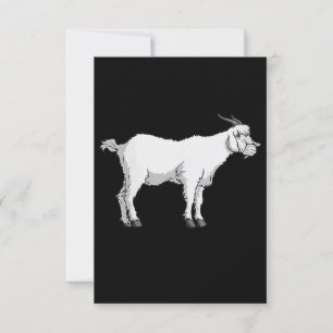 Womens Goat Wearing Medical Face Mask Funny Goat Thank You Card