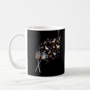 Womens Goats Funny Dandelion Wildflower Floral Goa Coffee Mug