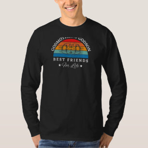 Womens Godmother And Godson Friends For Life T-Shirt
