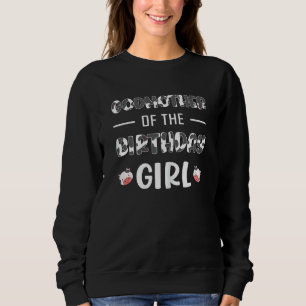 Womens Godmother Of The Birthday Girl Cow Matching Sweatshirt