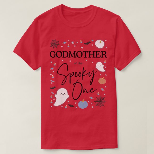 Womens Godmother of the Spooky One First Birthday  T-Shirt (Design Front)