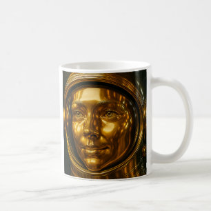 Women's gold portrait coffee mug