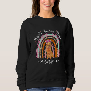 Womens Golden Retriever Best Dog Mum Ever Rainbow Sweatshirt