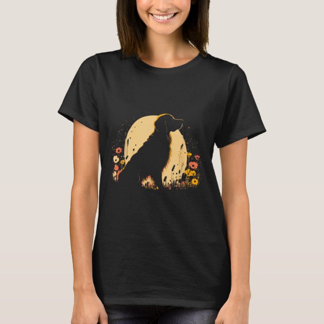 Women's Golden Retriever Lover Dog Owner Wildflowe T-Shirt (Front)