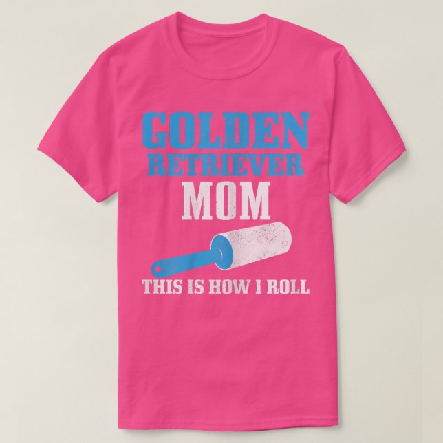 Womens Golden Retriever Mum Dog Hair Funny Golden  T-Shirt (Design Front)