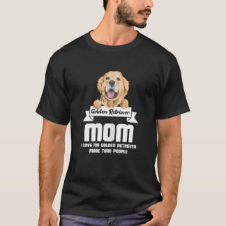 Womens Golden Retriever Mum Love Golden Retrivers  T-Shirt