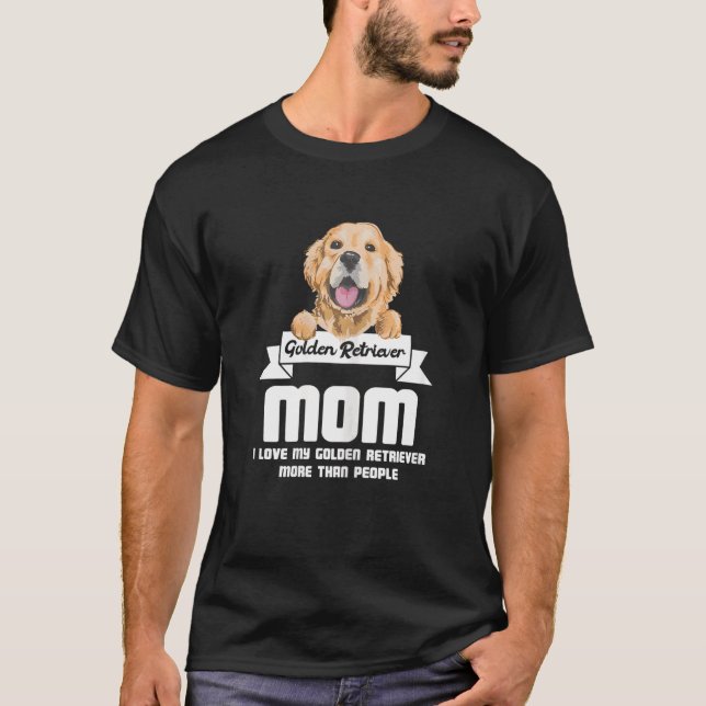 Womens Golden Retriever Mum Love Golden Retrivers  T-Shirt (Front)