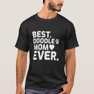 Womens Goldendoodle Dog Best Doodle Mum Ever Moth T-Shirt