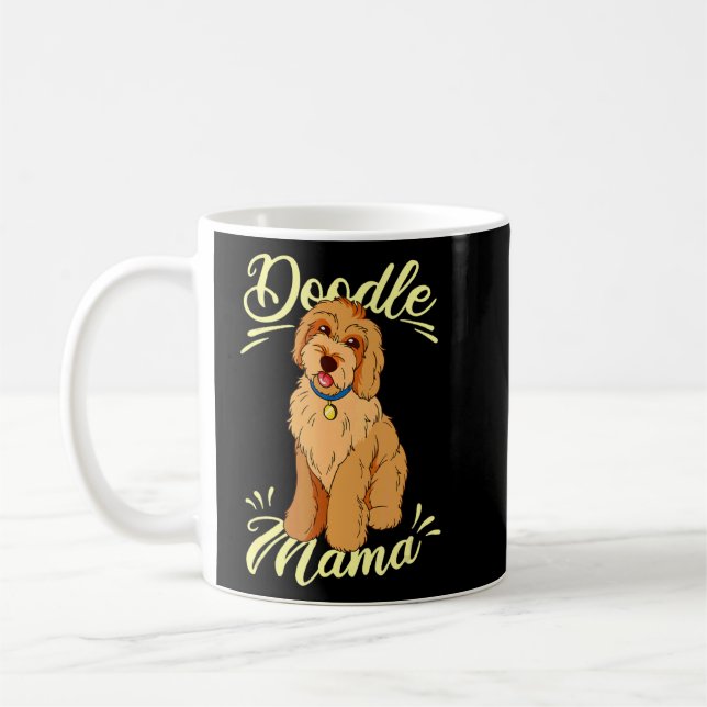 Women's Goldendoodle Dood  Doodle Dog Golden Doodl Coffee Mug (Left)