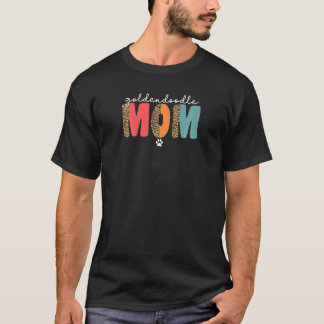 Womens Goldendoodle Mom For Women Ladies Leopard D T-Shirt