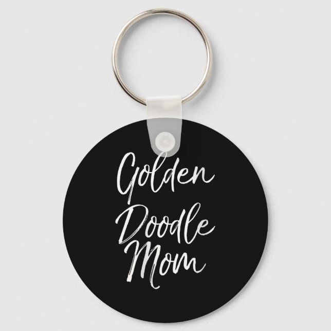 Womens Goldendoodle Odle Mother's Day Gift Cute Go Key Ring (Front)