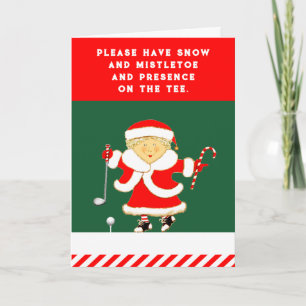 Women's Golf Christmas Holiday Card