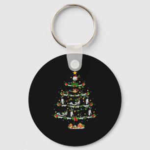 Womens Golf Christmas Tree Lights Golf Srts Player Key Ring