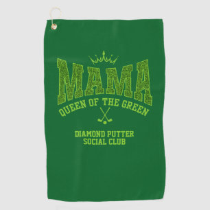 Women's Golf MAMA QUEEN OF THE GREEN Custom Golf Towel