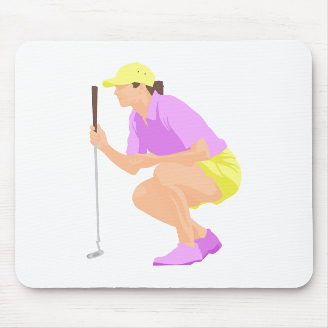 Womens Golf Mouse Mat (Front)