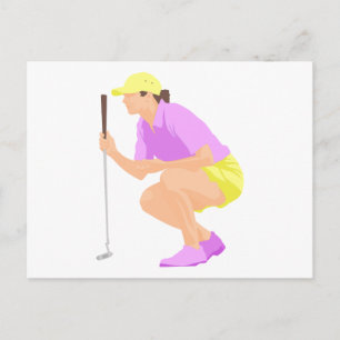 Womens Golf Postcard